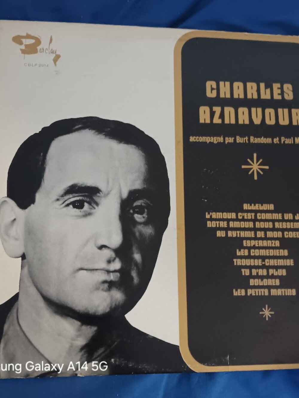CHARLES AZNAVOUR Self Titled BARCLAY CBLP 2014 Canada Mono Vintage Vinyl LP